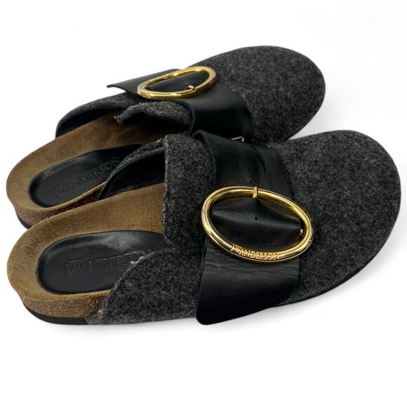 J.W. Anderson 35 / 5Clogs Slip On Mule Women's Cork Flats GrayWomen's Gold